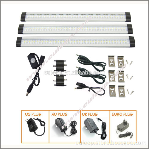 led cabinet lights, popular new products 300mm-3PCS/SETS linkable led kitchen light witch color box for wholesales in EU/US/UK